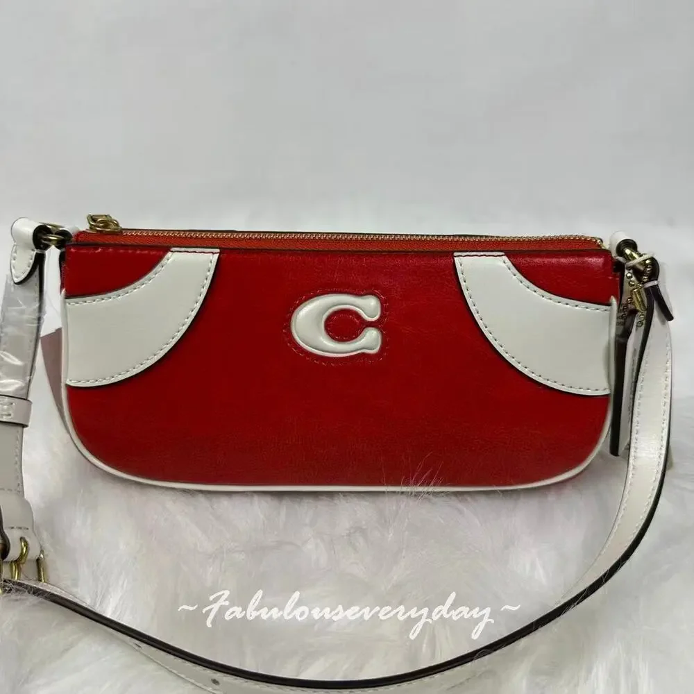 Coach Coachtopia Bowling Small Shoulder Bag Red/White Stripe CFB01 NWT
